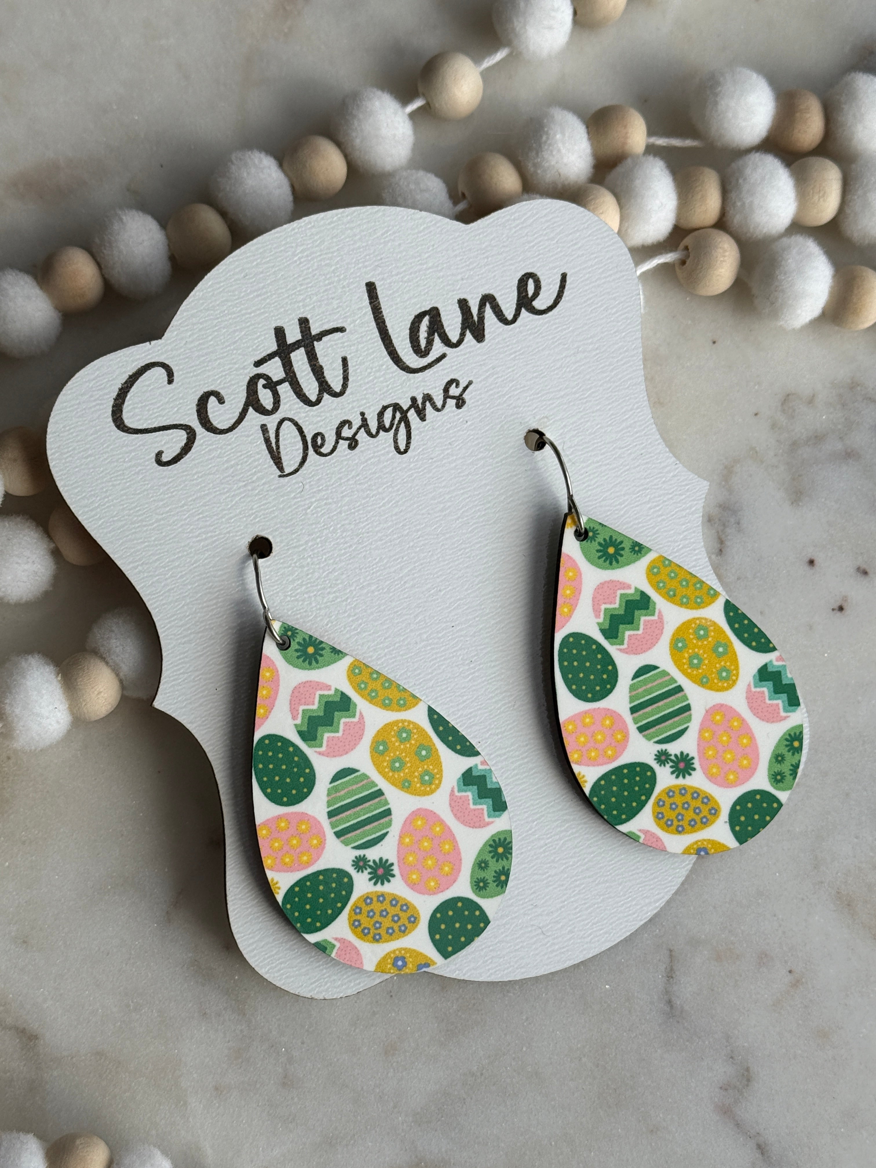 Easter Egg Teardrop Earrings