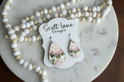 Hydrangea Teardrop Earrings