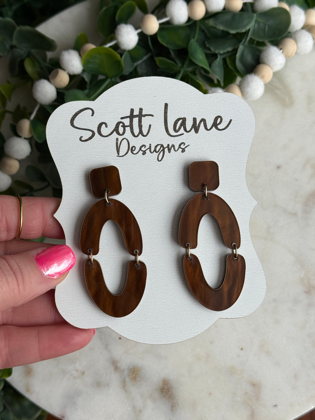 Brown Tortoise Inspire Earrings
