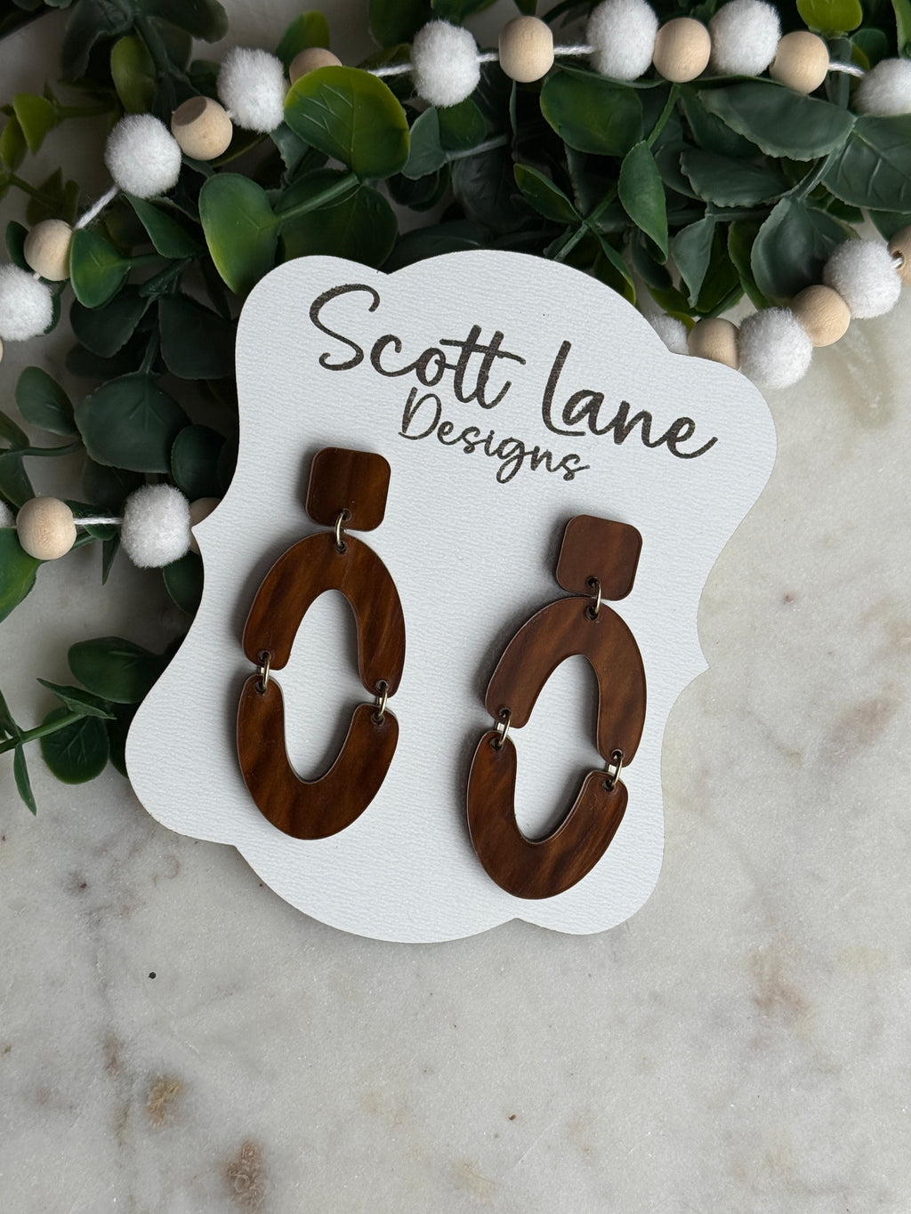 Brown Tortoise Inspire Earrings