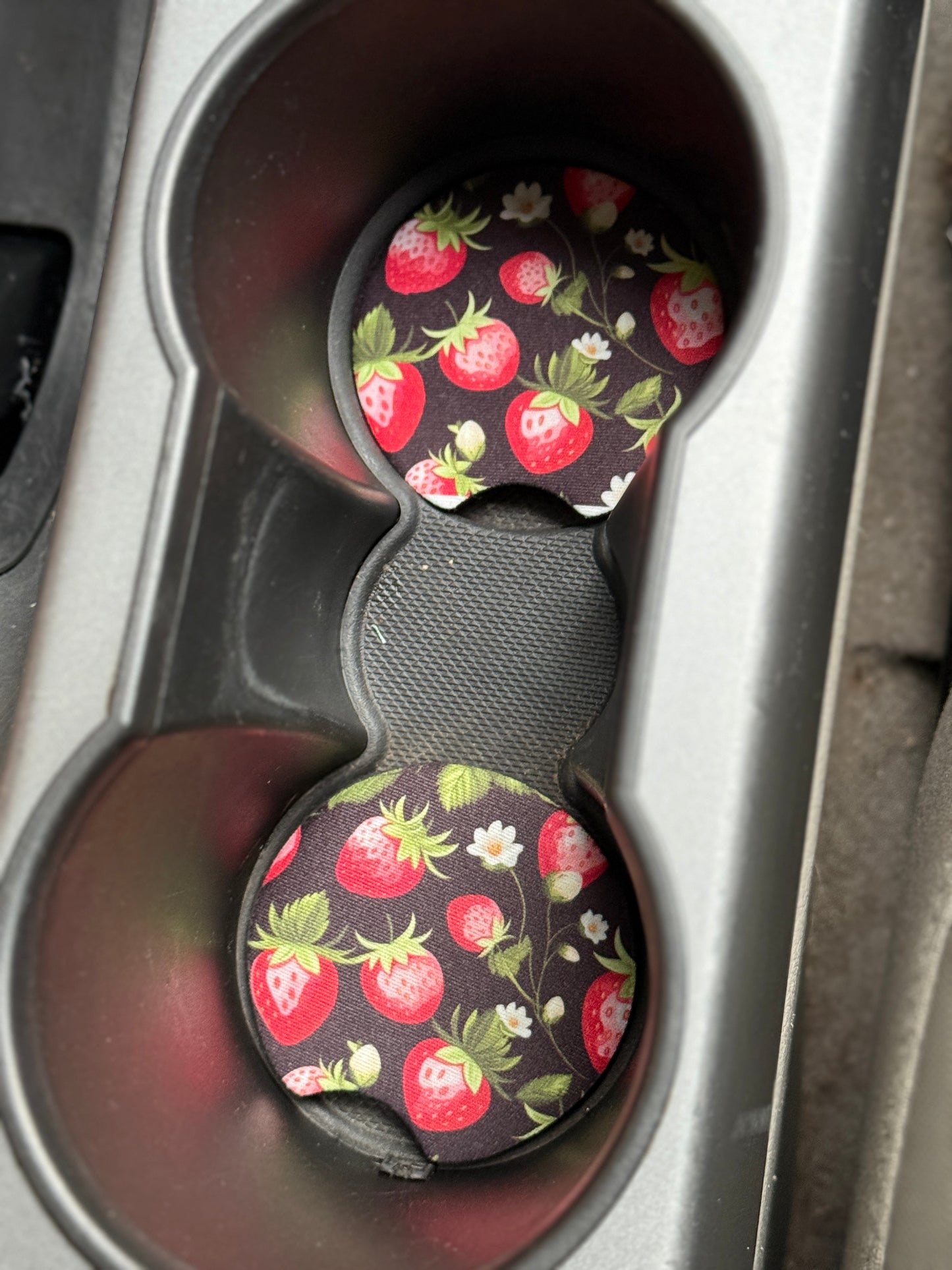 Strawberry Car Coaster Set