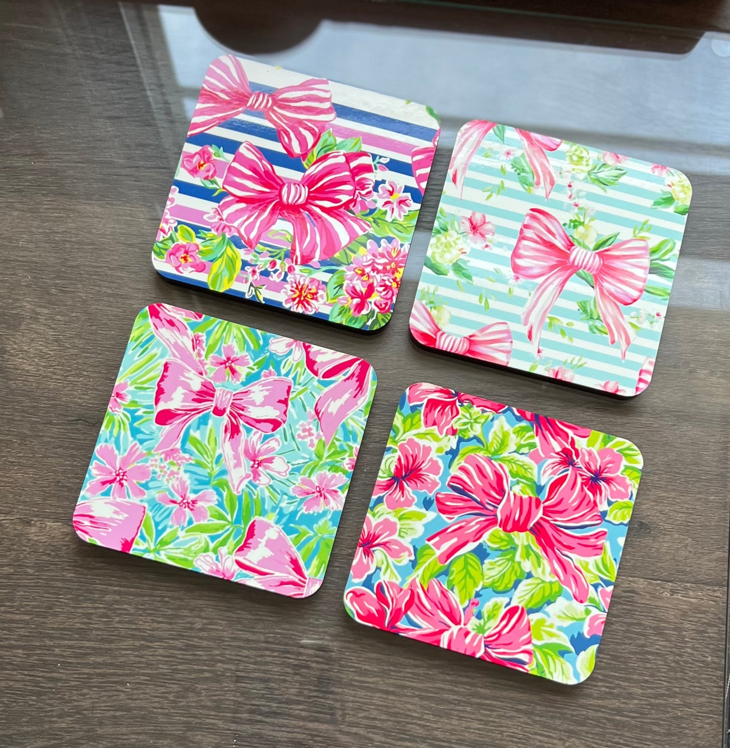 Girly Bow Coasters