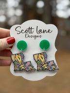 Louisiana Mardi Gras Earrings