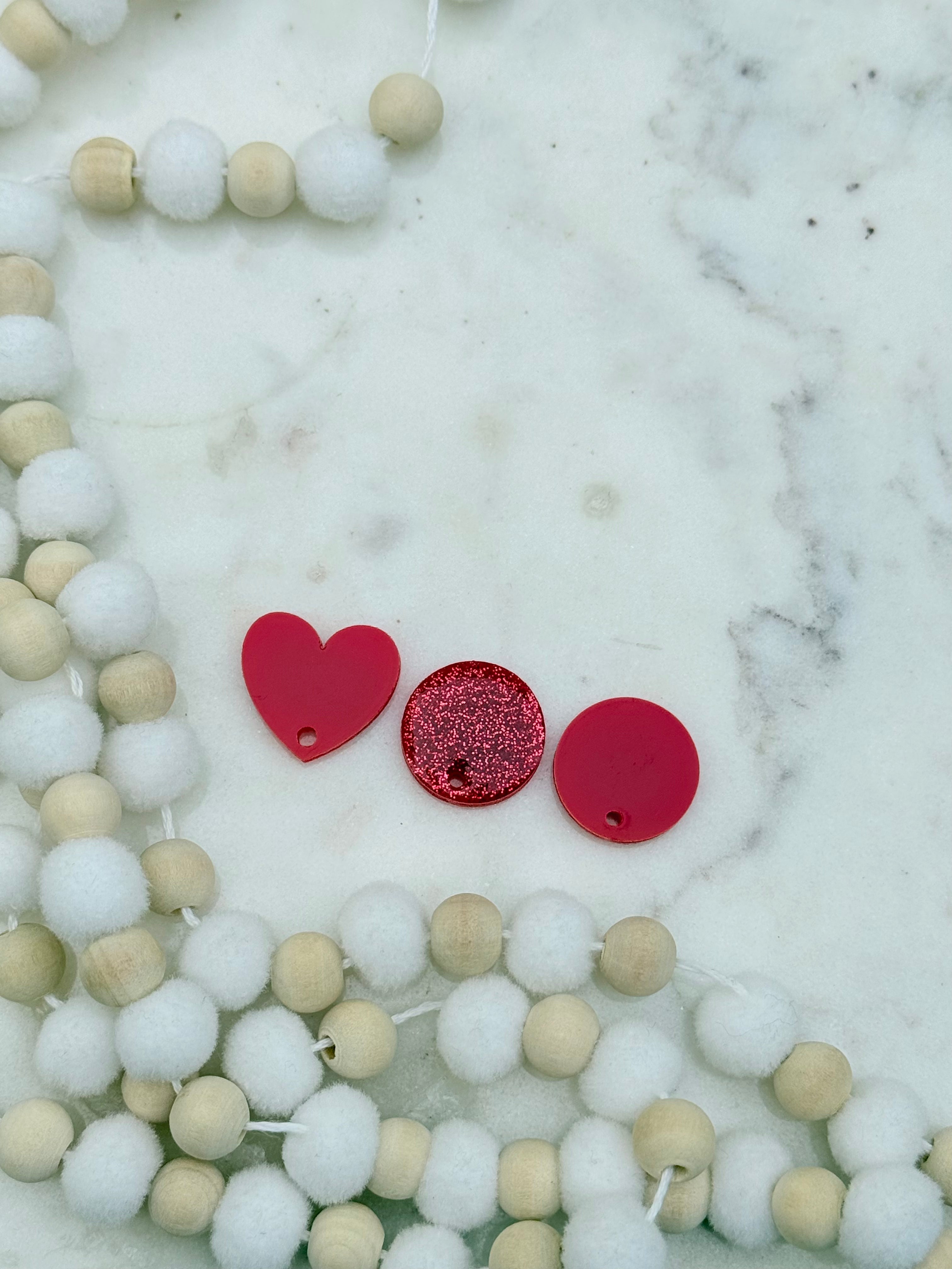 Cherry Heart Bow Earrings