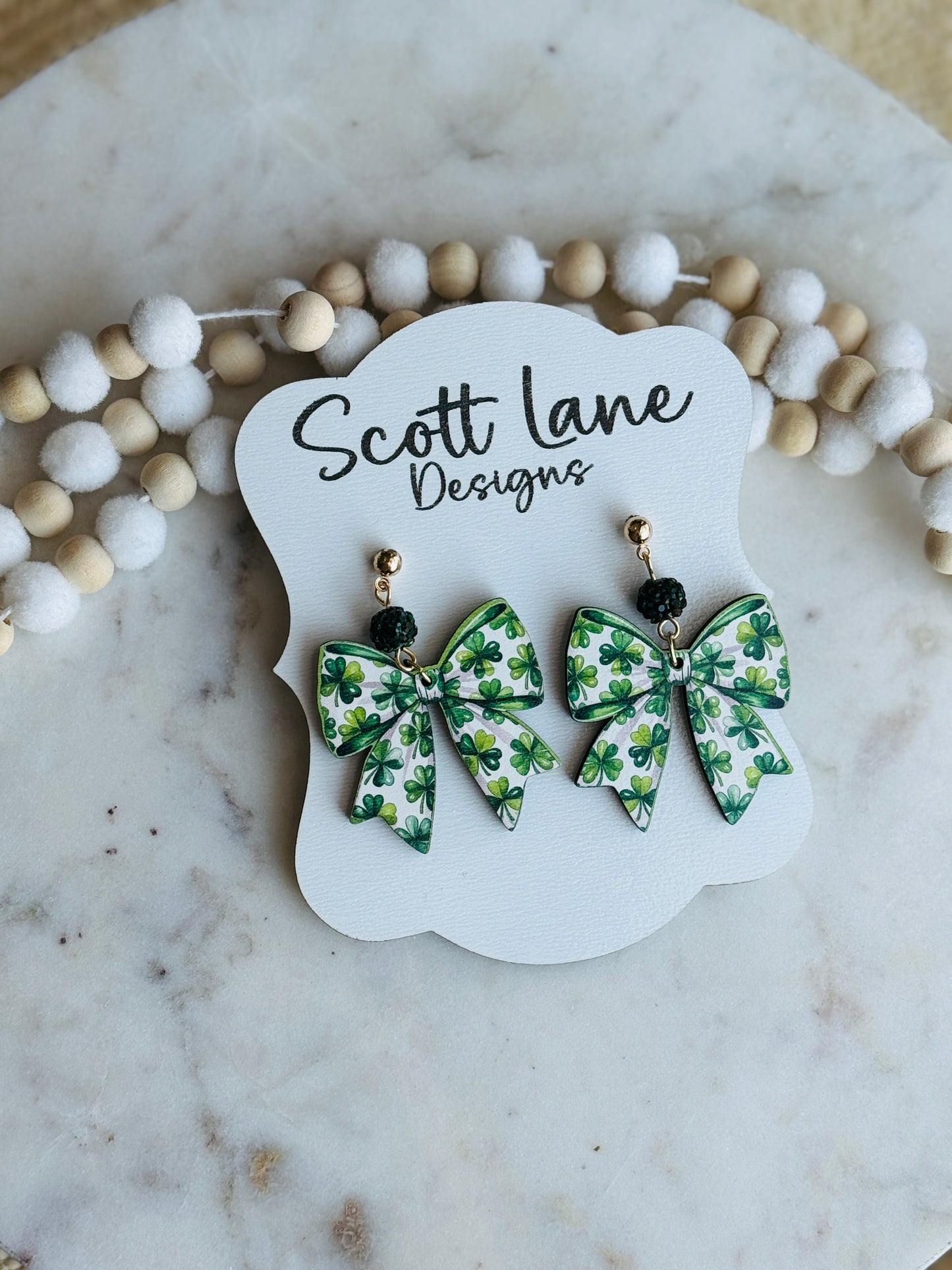 St. Patrick’s Day Bow Earrings
