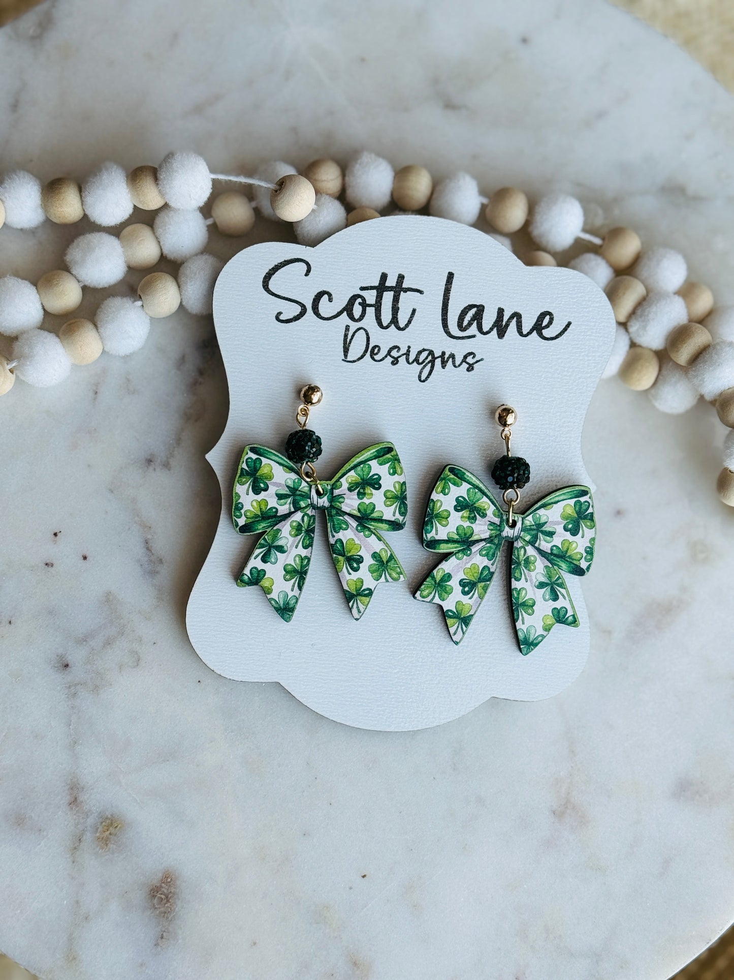 St. Patrick’s Day Bow Earrings