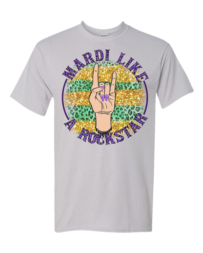 Mardi Like A Rockstar Tee