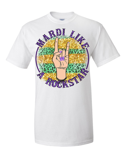 Mardi Like A Rockstar Tee