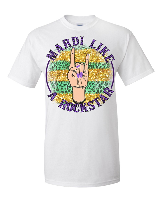 Mardi Like A Rockstar Tee