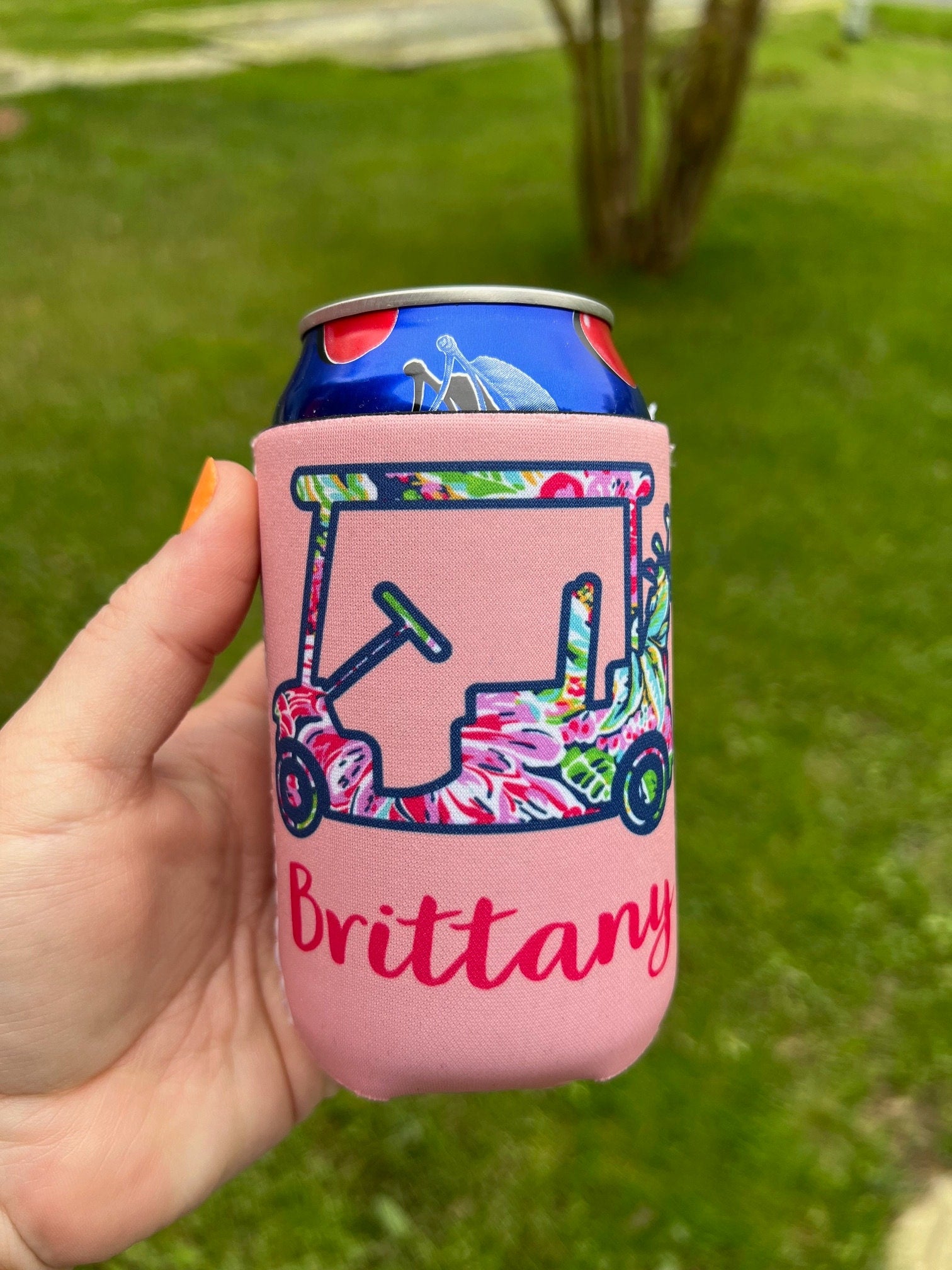 Personalized Golf Cart Can Cooler