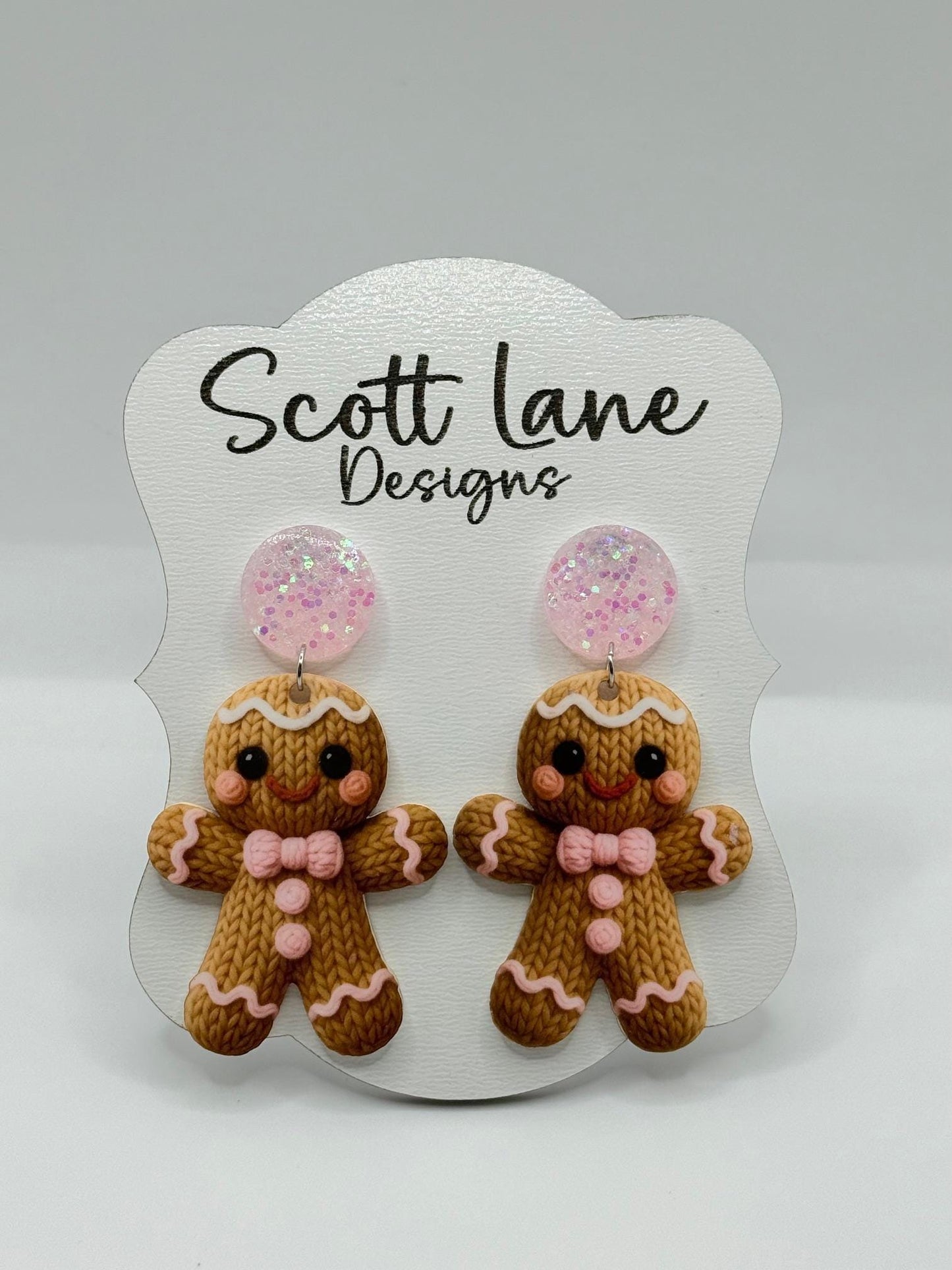 Gingerbread Girly Christmas Earrings
