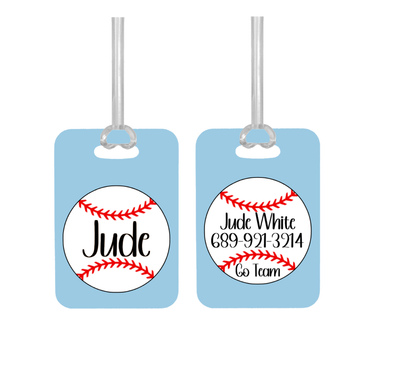 Baseball  Personalized Bag Tag