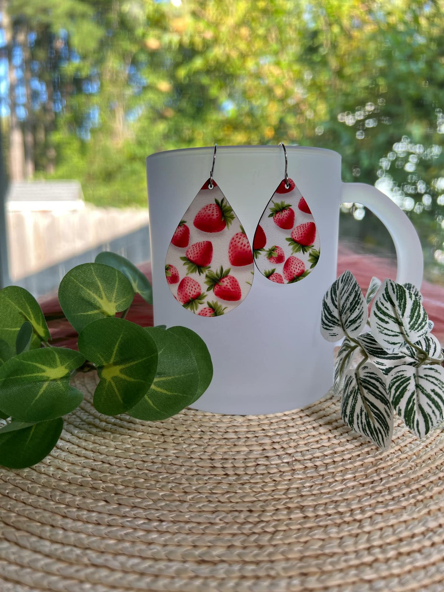 Strawberry  Teardrop Earrings