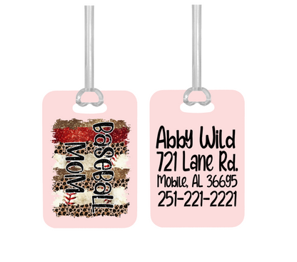 Baseball Mom  Personalized Bag Tag