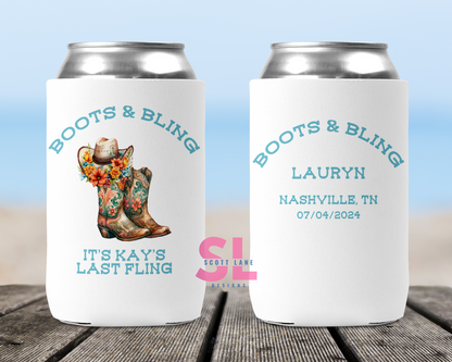 Boots and Bling Bachelorette Party Can Cooler