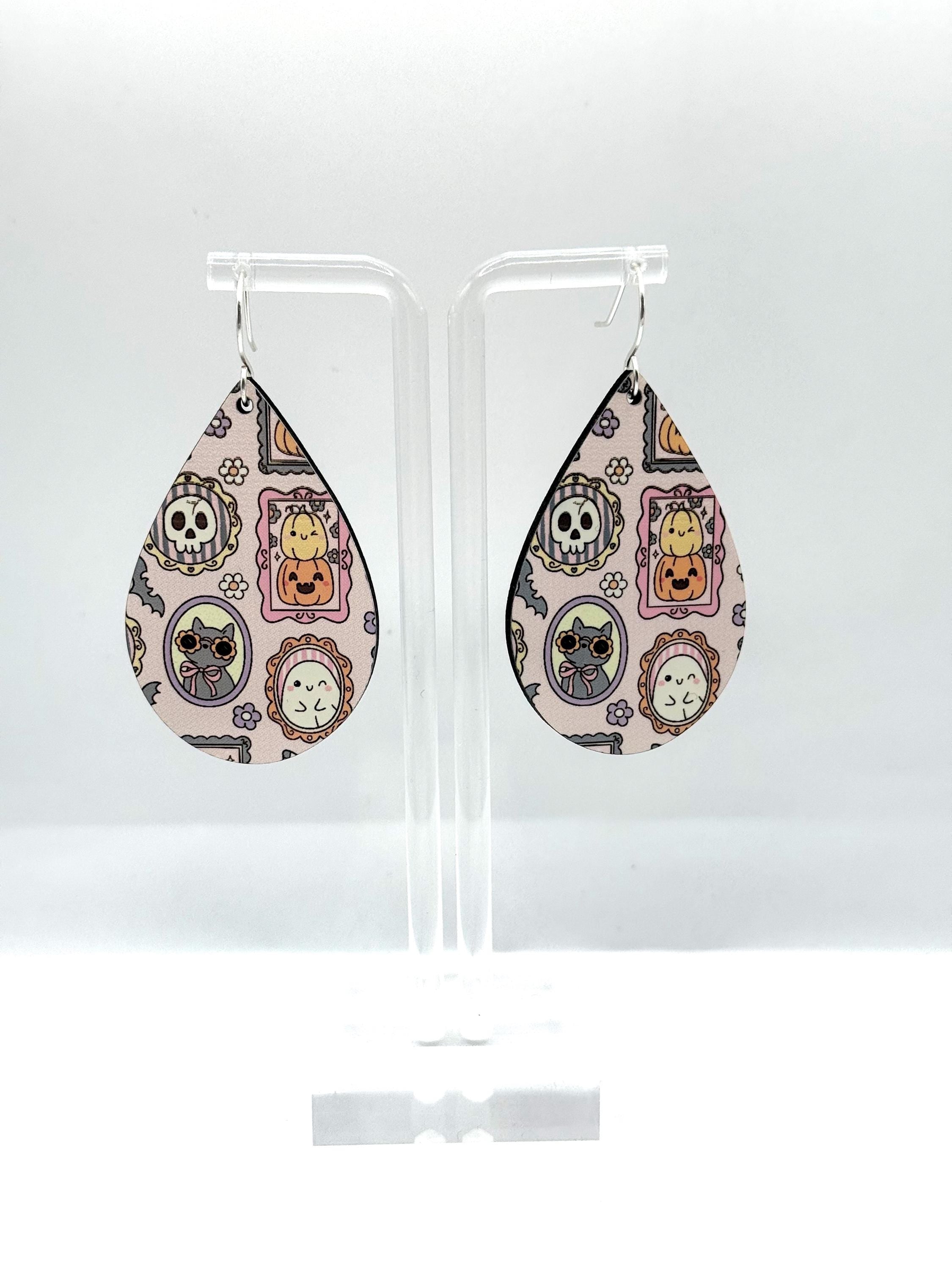 Halloween Teardrop Dangle Earrings