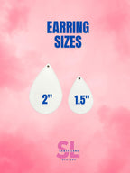 Blue Floral Teardrop Earrings