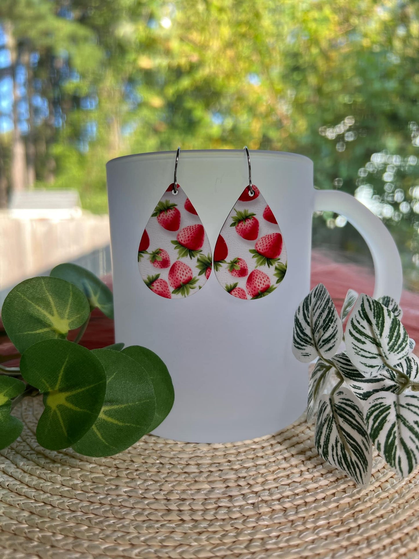 Strawberry  Teardrop Earrings