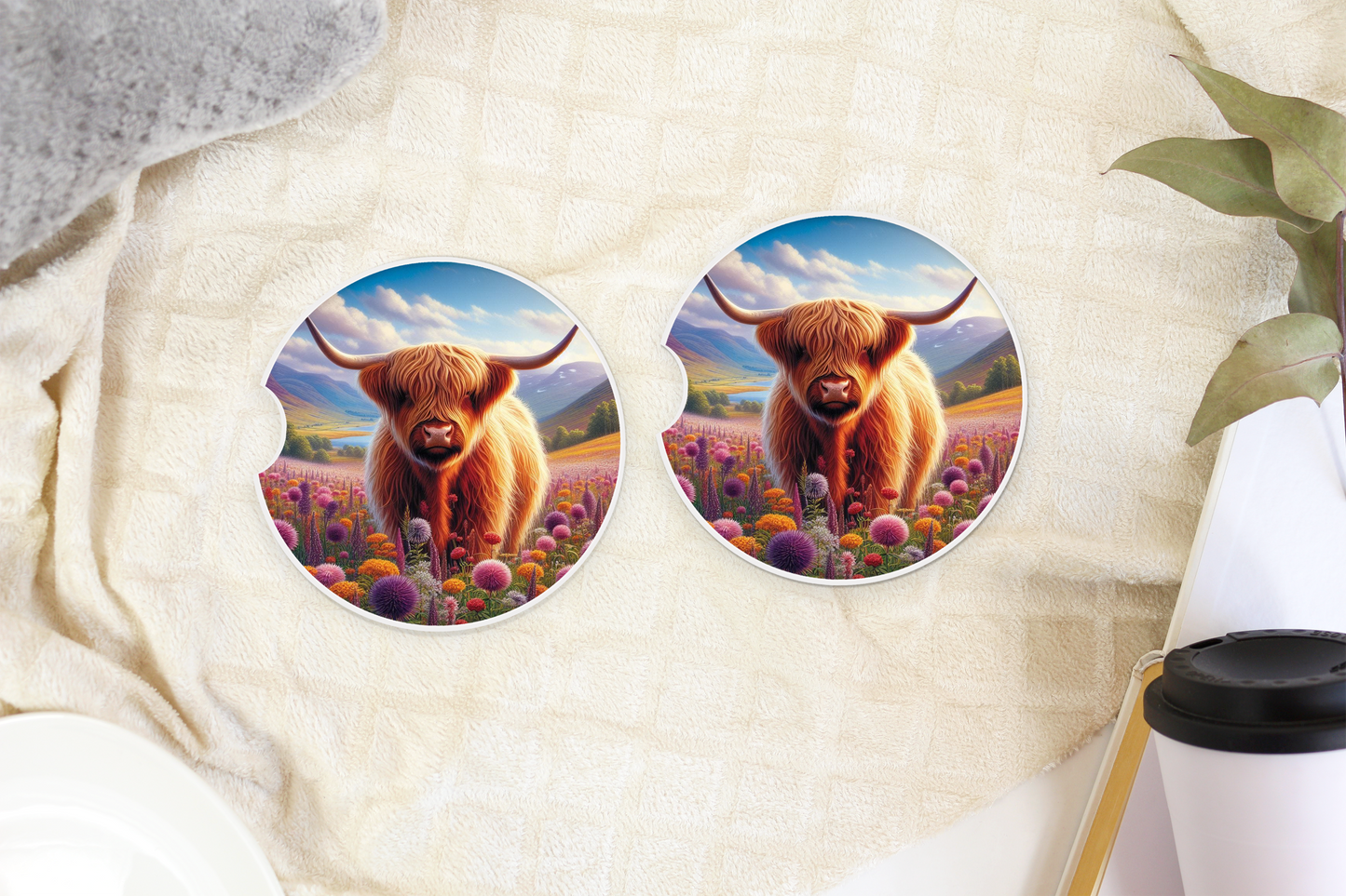 Flower Field Cow Car Coaster