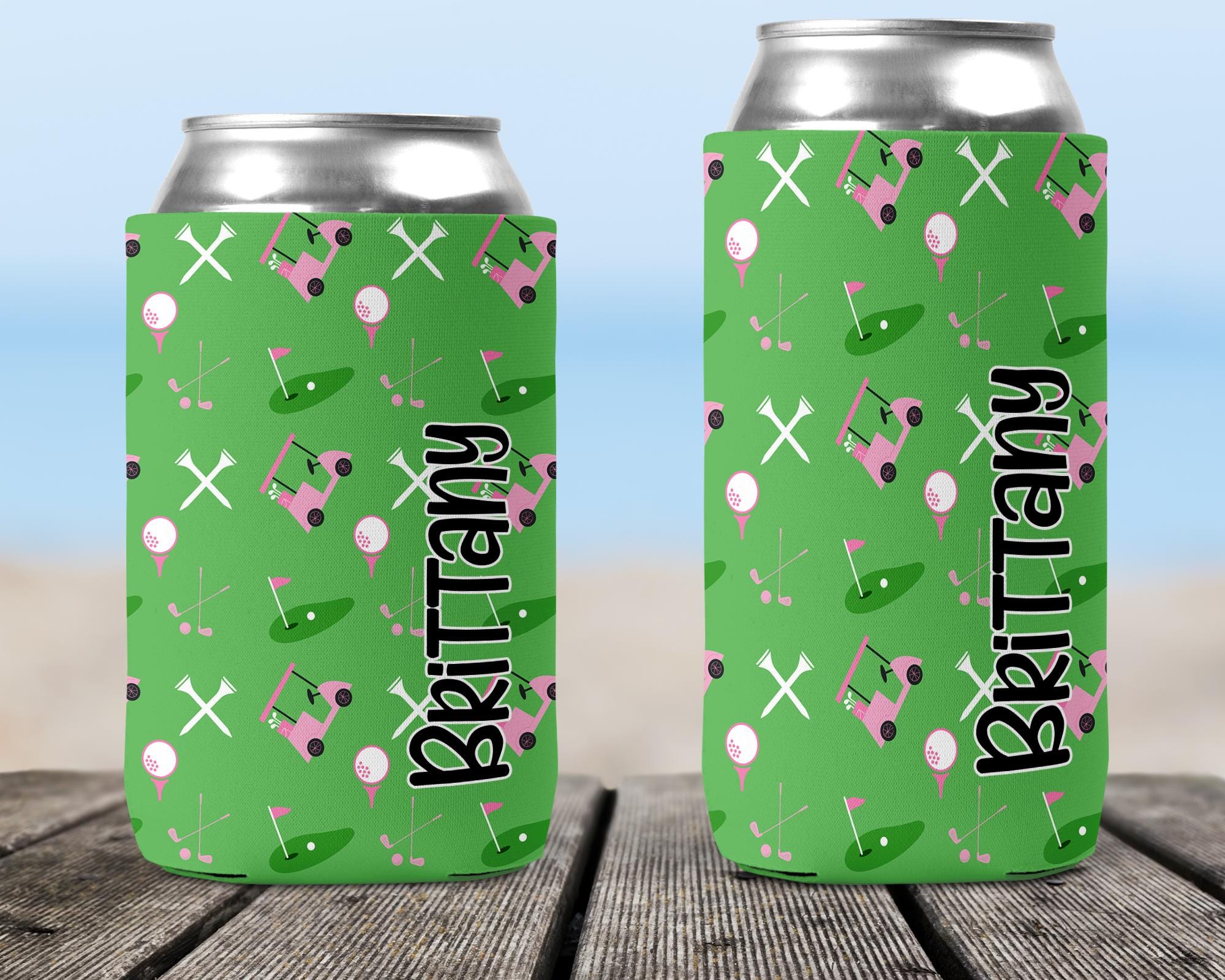 Personalized Golf Cart Can Cooler
