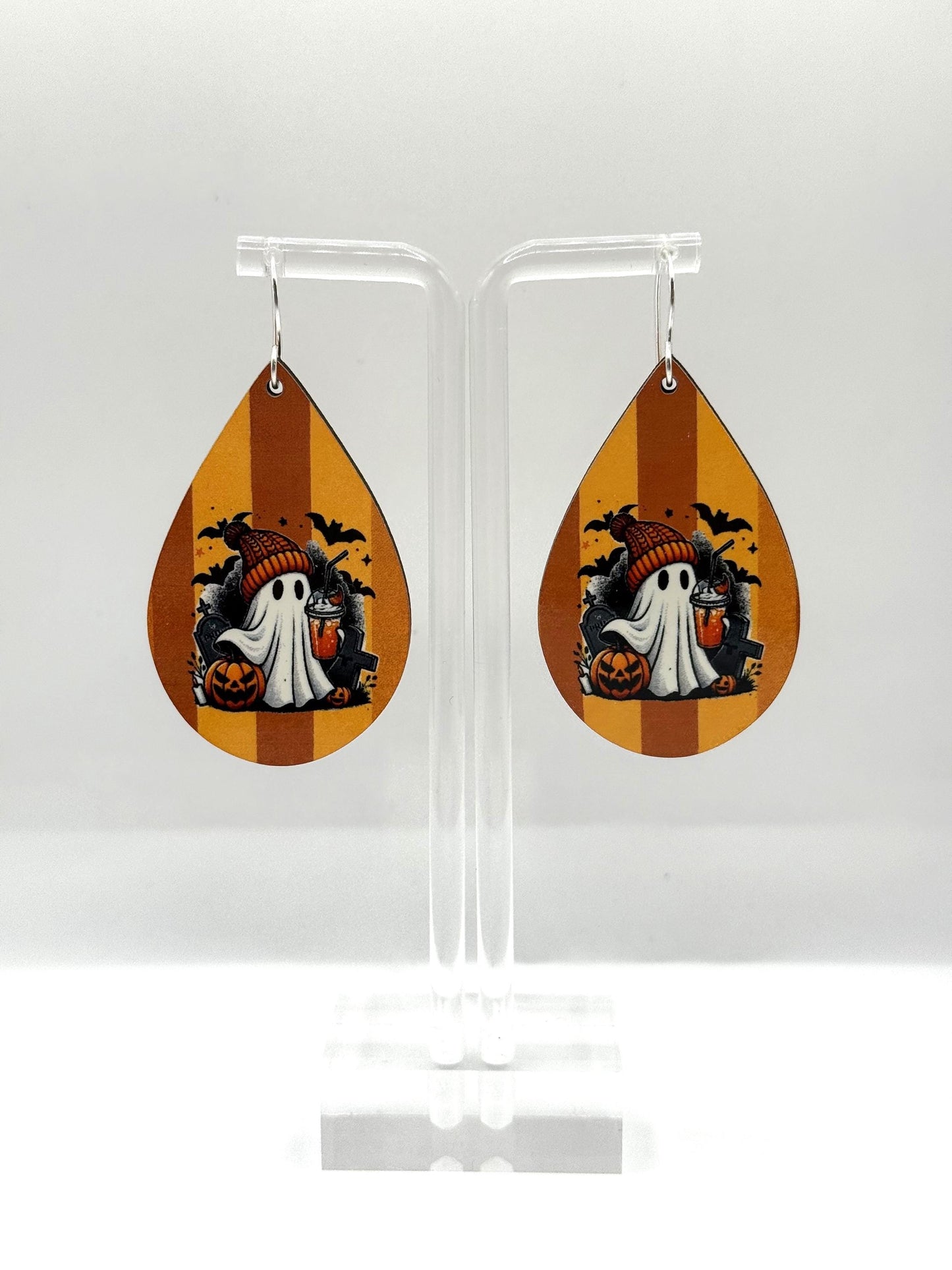 Ghost Teardrop Dangle Earrings