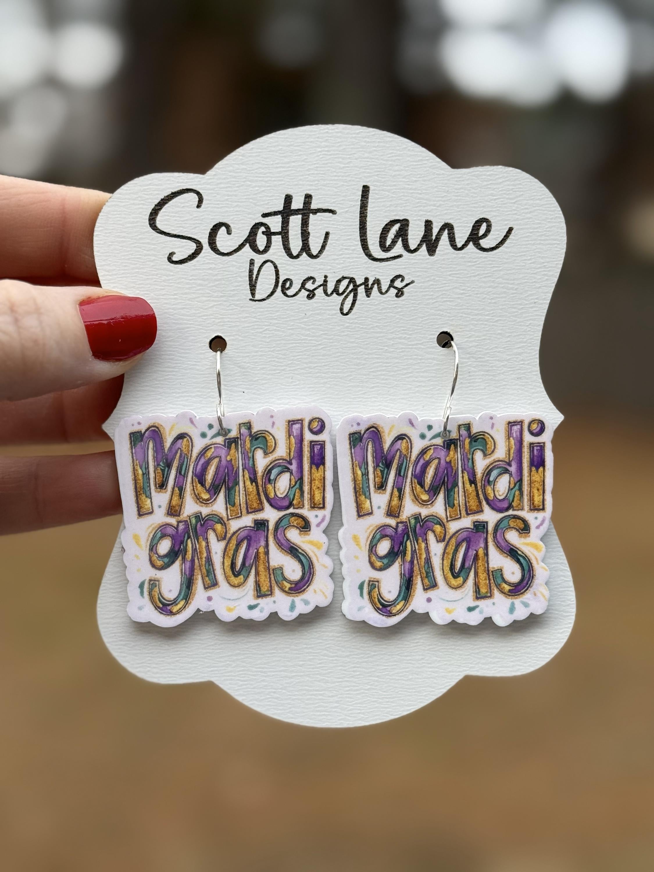 Mardi Gras Earrings