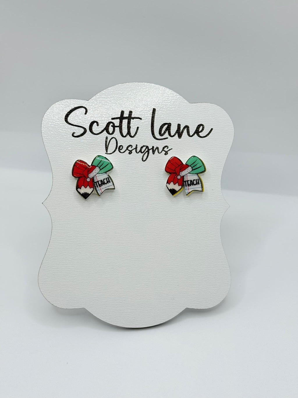 Teacher Christmas Stud Earrings
