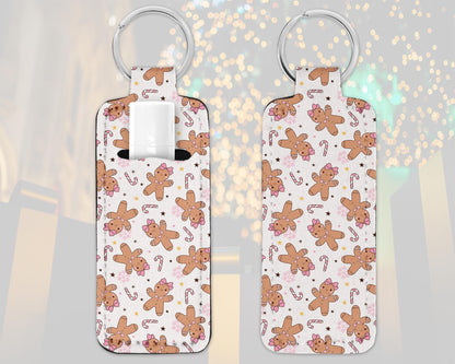 Personalized Gingerbread Girl Lip Balm Keychain