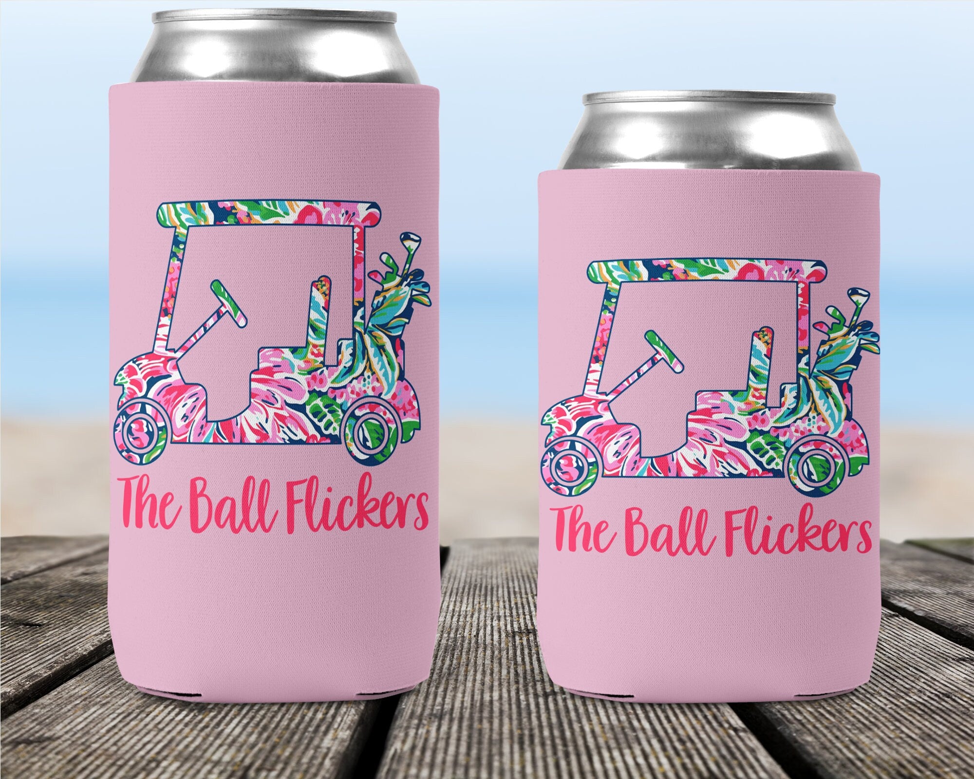 Personalized Golf Cart Can Cooler