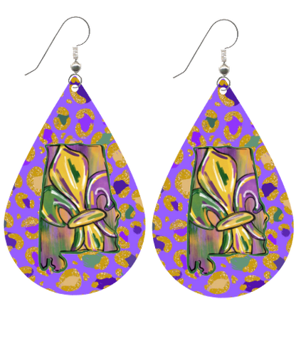 Alabama Fleur de Lis Earrings