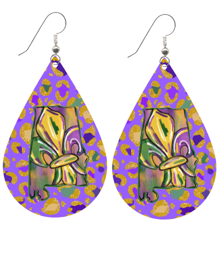 Alabama Fleur de Lis Earrings