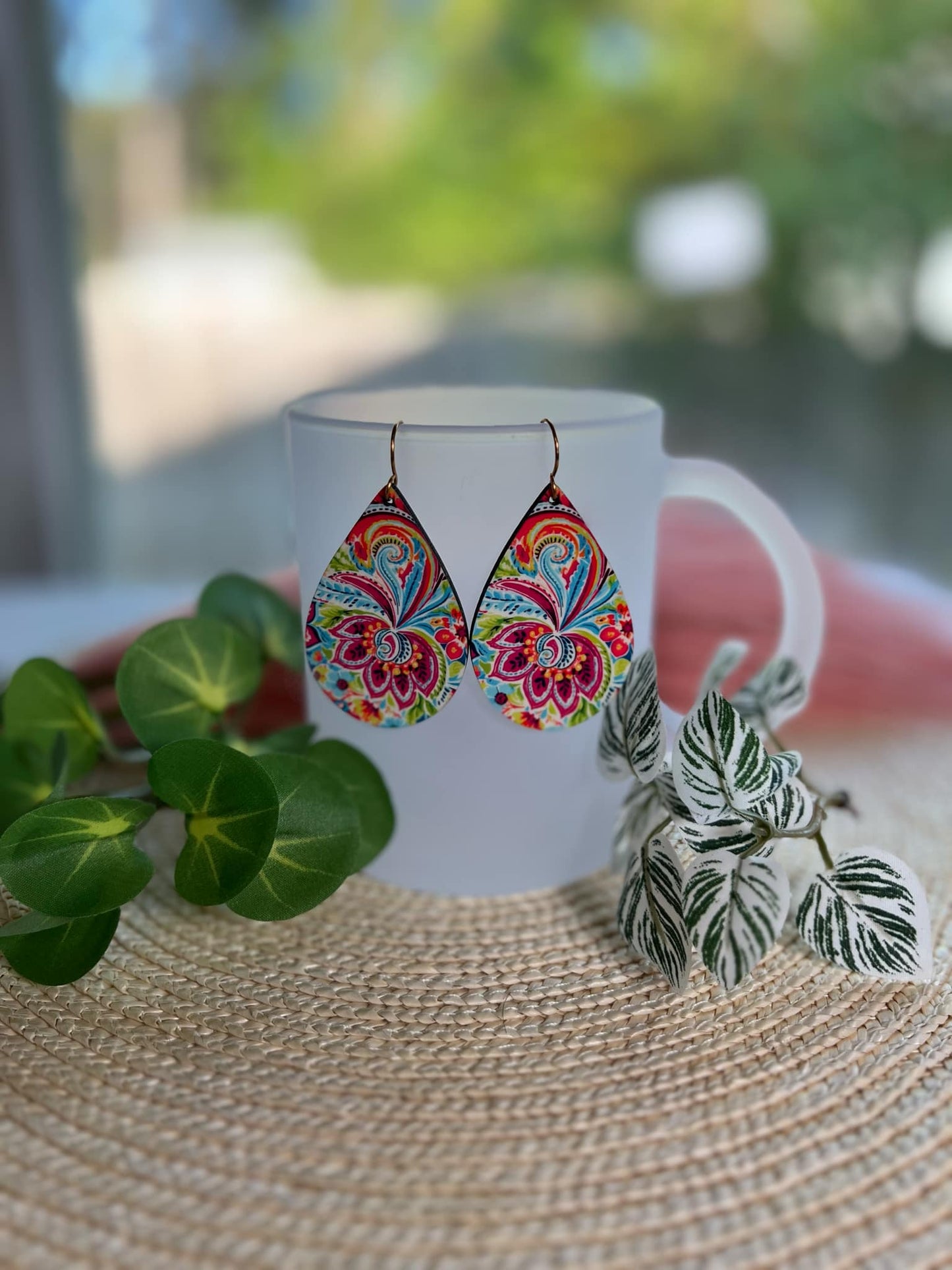 Floral Paisley Teardrop Earrings