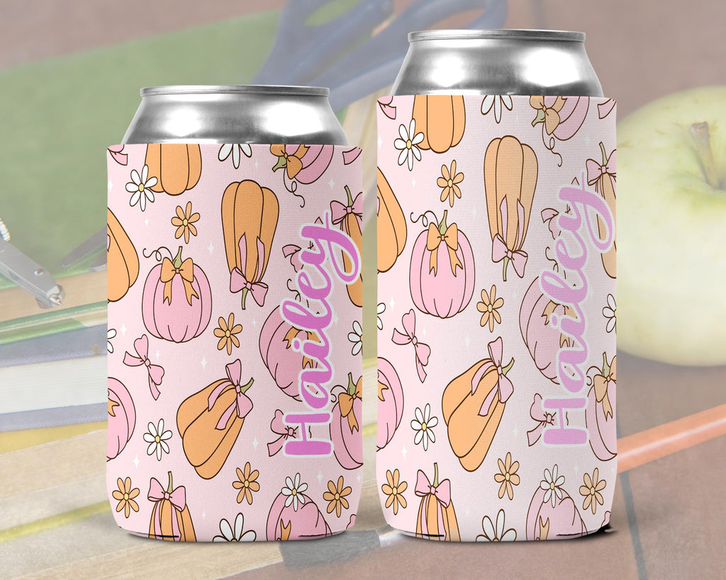 Personalized Pumpkin Can Cooler