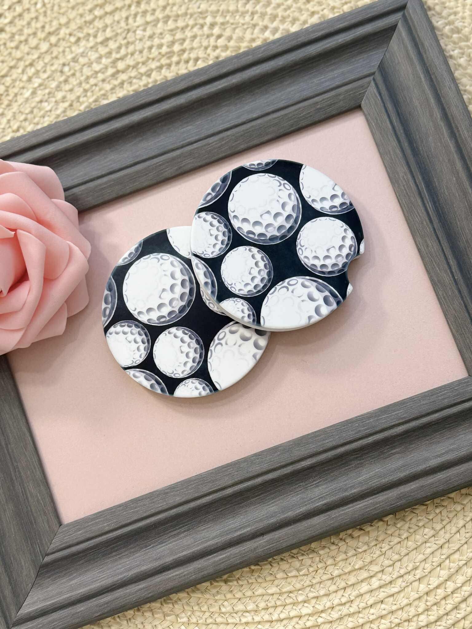 Golf Ball Car Coasters