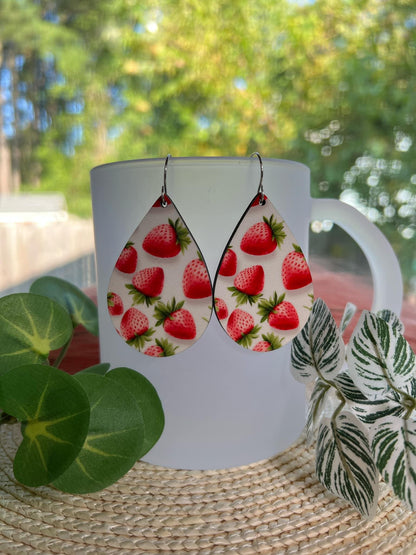 Strawberry Teardrop Earrings