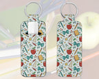 Personalized Teacher Lip Balm Holder Keychain