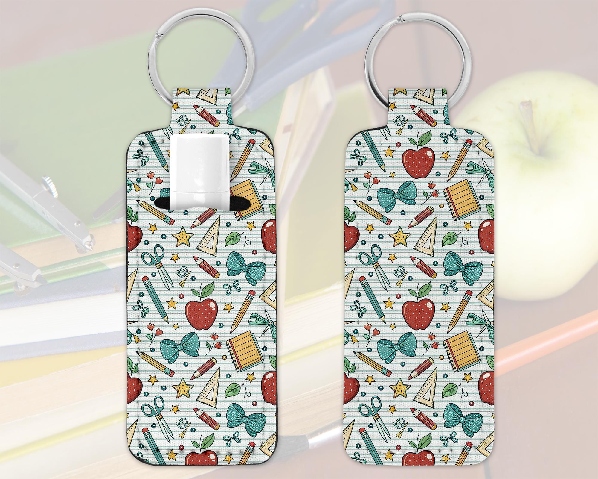 Personalized Teacher Lip Balm Holder Keychain