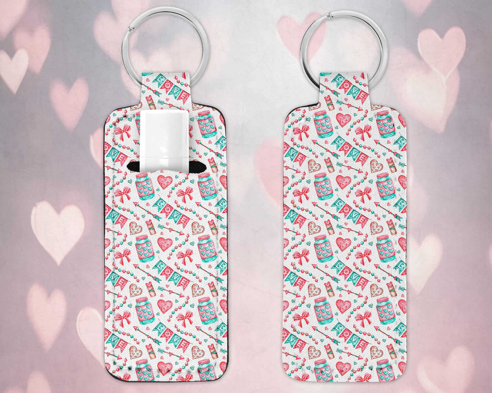 Valentine’s Day Lip Balm Holder Keychain