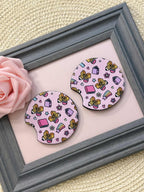 Preppy Teacher Car Coaster Set