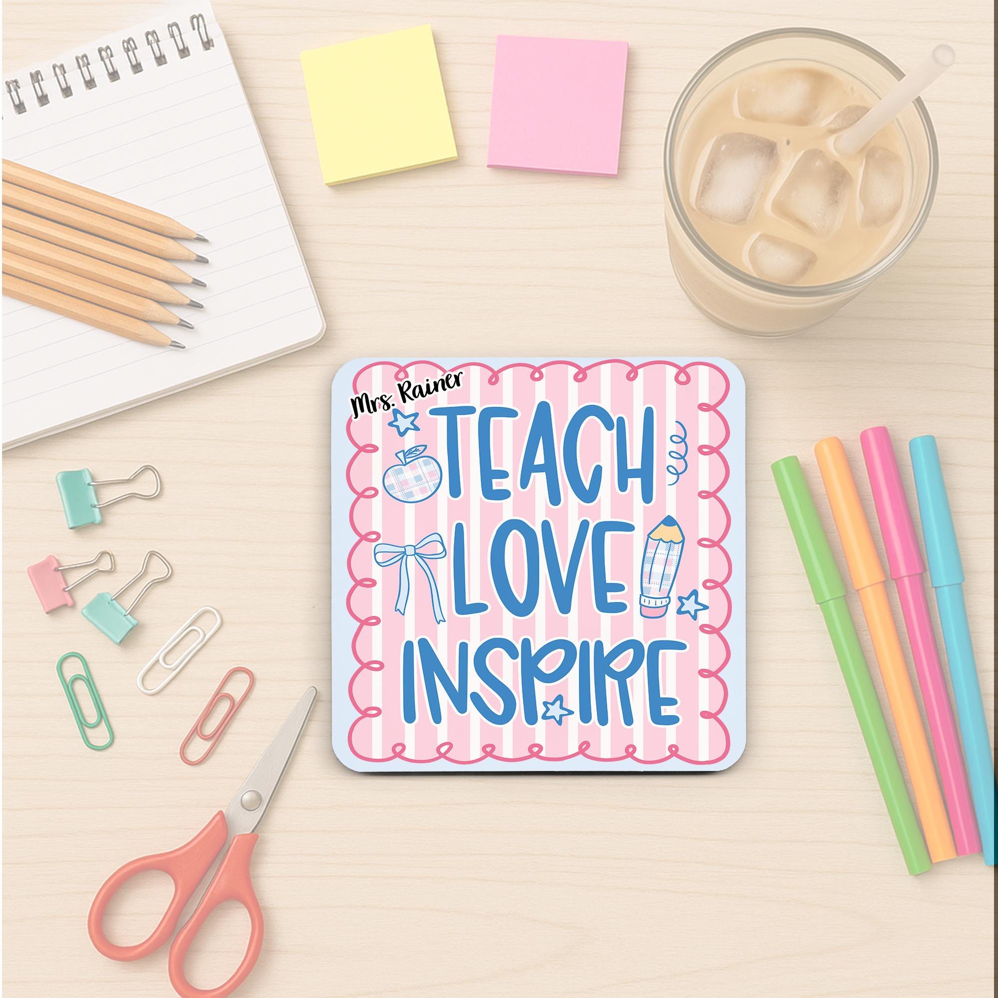 Personalized Teacher Coaster