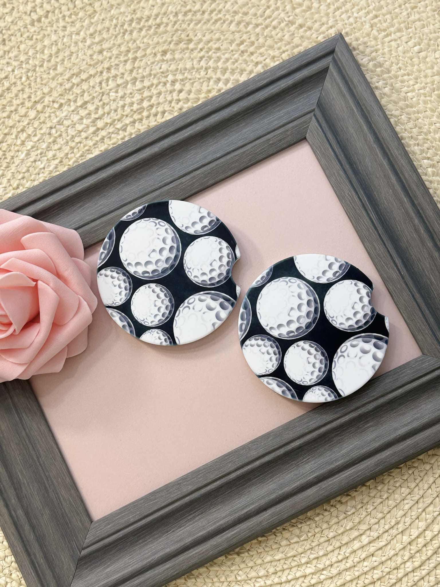 Golf Ball Car Coasters