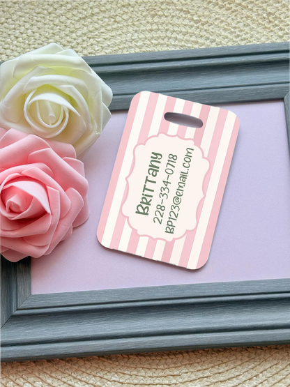 Personalized Hydrangea Bag Tag