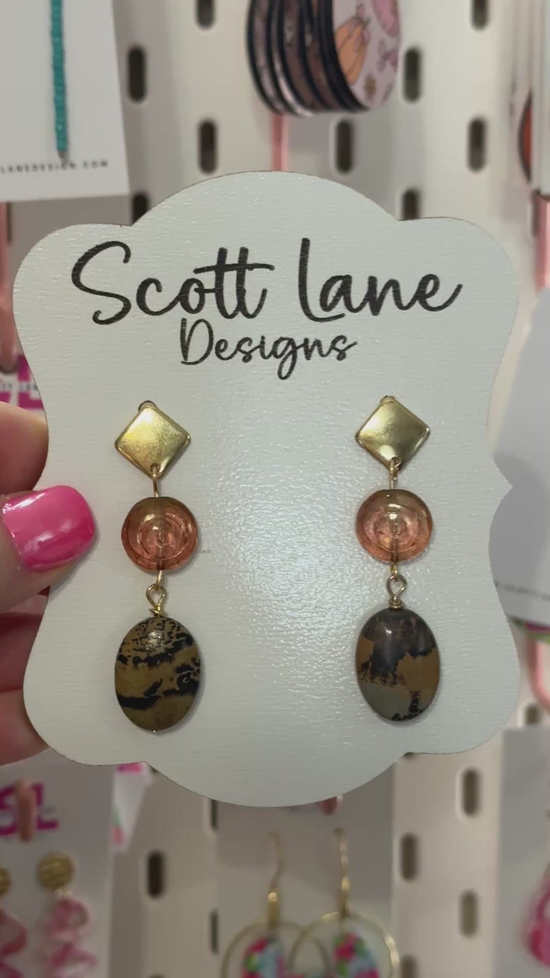 Boho Stone Drop Earrings