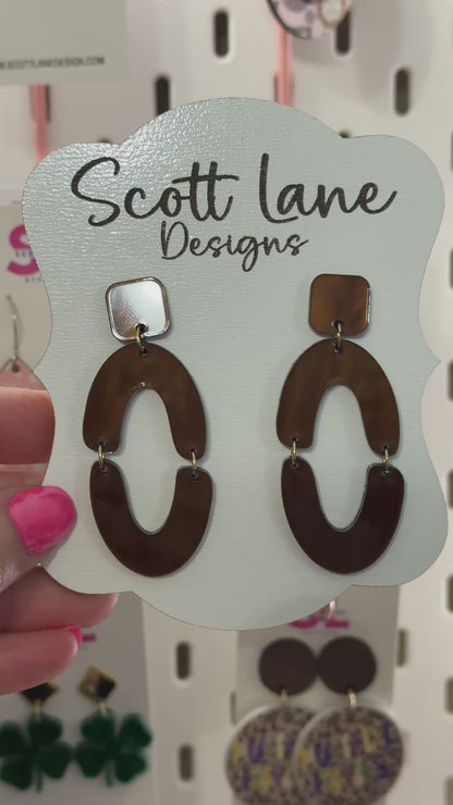Brown Tortoise Inspire Earrings