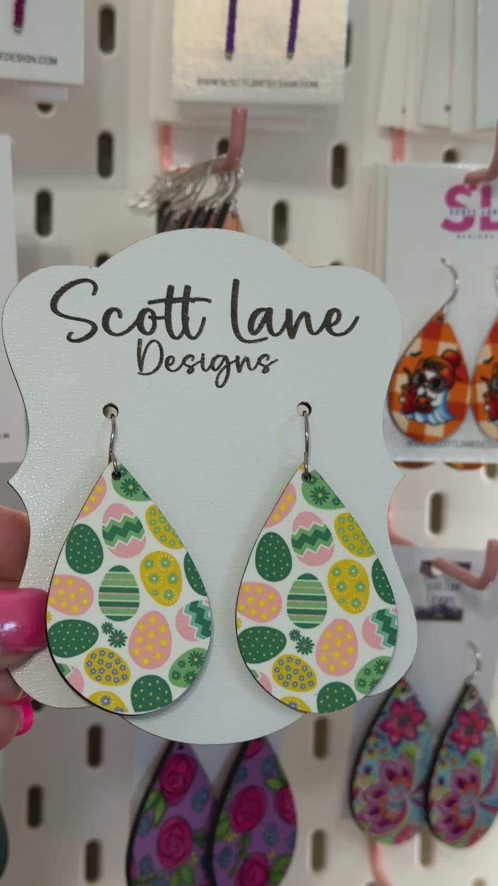 Easter Egg Teardrop Earrings