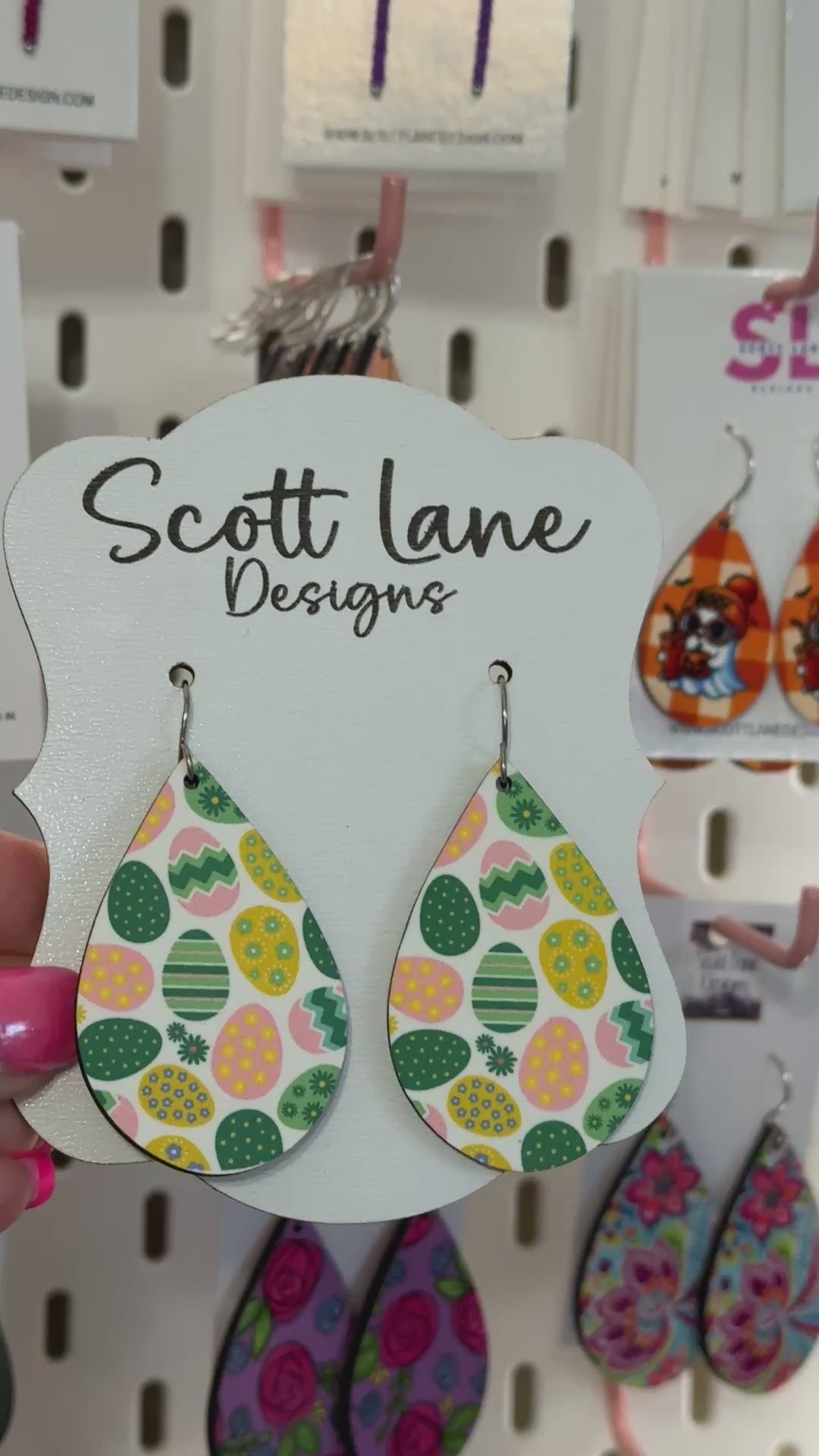 Easter Egg Teardrop Earrings