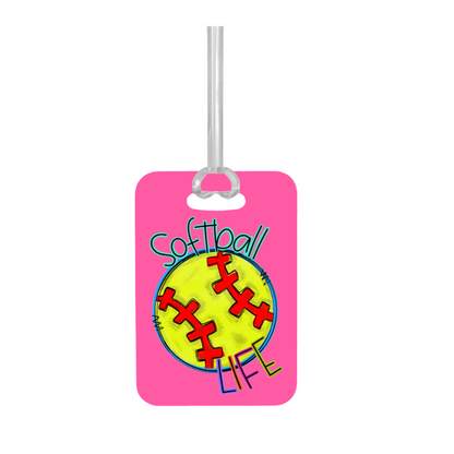 Softball Life Personalized Bag Tag